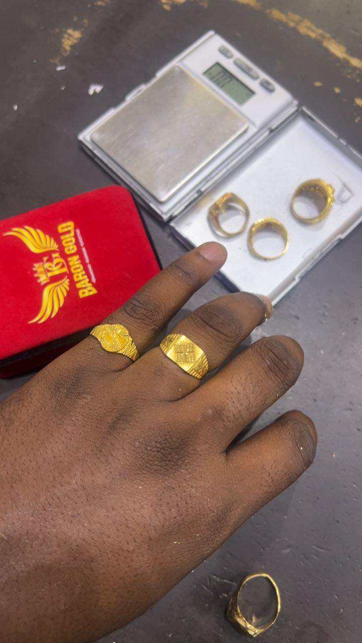 Restored gold signet rings